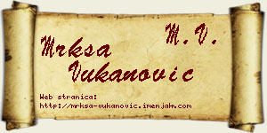 Mrkša Vukanović vizit kartica